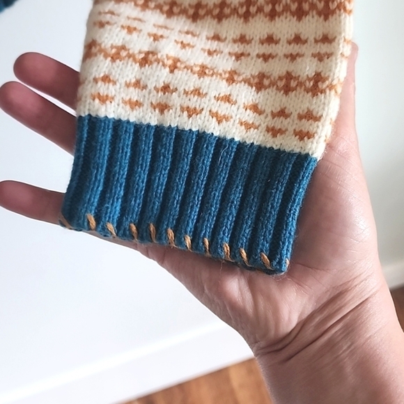 NWT Sundance Fair isle Scandinavian Wool Cardigan Sweater size Large - Picture 7 of 10